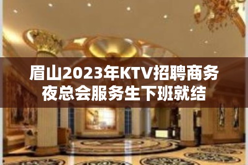 眉山2023年KTV招聘商务夜总会服务生下班就结