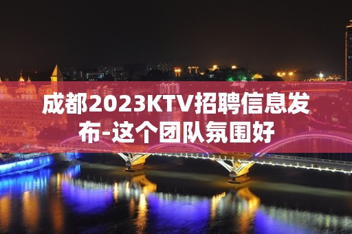 成都2023KTV招聘信息发布-这个团队氛围好