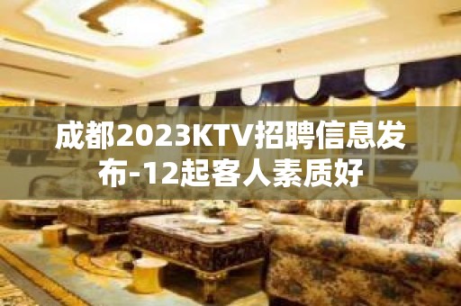 成都2023KTV招聘信息发布-12起客人素质好