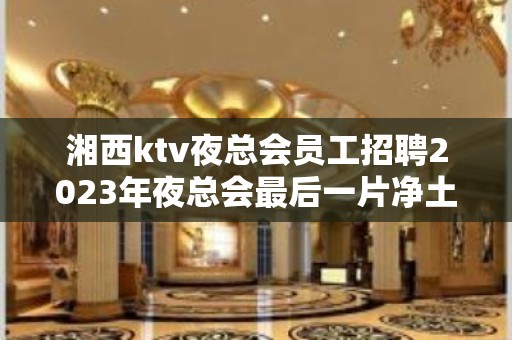 湘西ktv夜总会员工招聘2023年夜总会最后一片净土无疫情