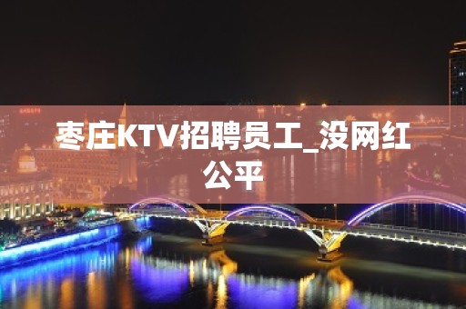 枣庄KTV招聘员工_没网红公平