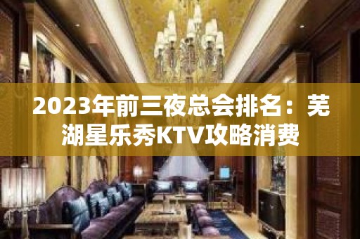 2023年前三夜总会排名：芜湖星乐秀KTV攻略消费