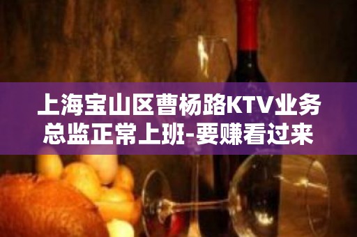 上海宝山区曹杨路KTV业务总监正常上班-要赚看过来