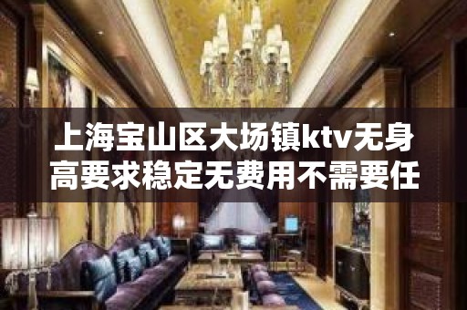 上海宝山区大场镇ktv无身高要求稳定无费用不需要任何费用店内直招