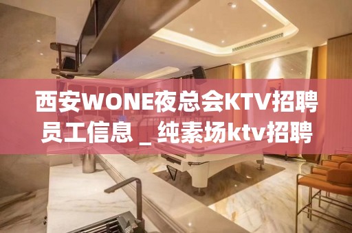 西安WONE夜总会KTV招聘员工信息＿纯素场ktv招聘起步促销员