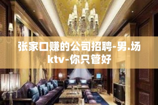 张家口赚的公司招聘-男.场ktv-你只管好