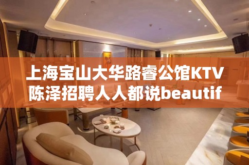 上海宝山大华路睿公馆KTV陈泽招聘人人都说beautiful日进