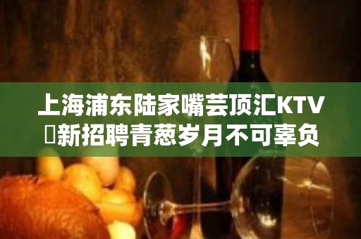 上海浦东陆家嘴芸顶汇KTV樶新招聘青葱岁月不可辜负夜总会未来你掌握