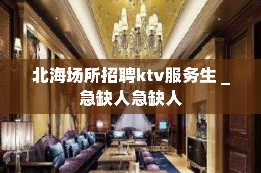 北海场所招聘ktv服务生＿急缺人急缺人