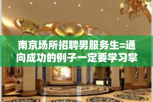 南京场所招聘男服务生=通向成功的例子一定要学习掌握经验