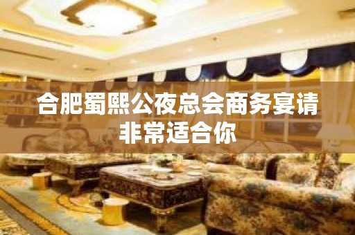 合肥蜀熙公夜总会商务宴请非常适合你