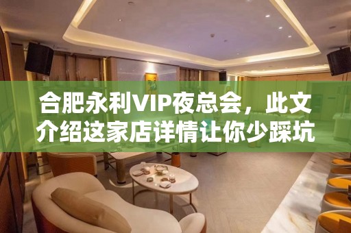 合肥永利VIP夜总会，此文介绍这家店详情让你少踩坑