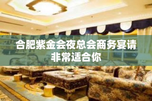 合肥紫金会夜总会商务宴请非常适合你