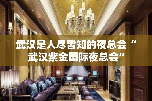 武汉是人尽皆知的夜总会“武汉紫金国际夜总会”