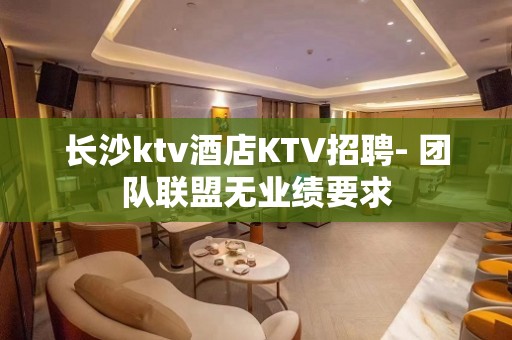 长沙ktv酒店KTV招聘- 团队联盟无业绩要求