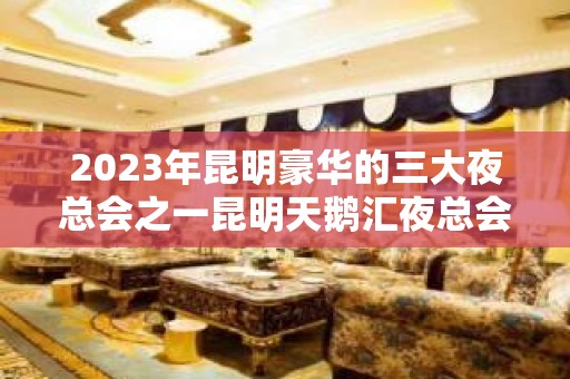 2023年昆明豪华的三大夜总会之一昆明天鹅汇夜总会