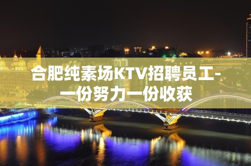 合肥纯素场KTV招聘员工-一份努力一份收获