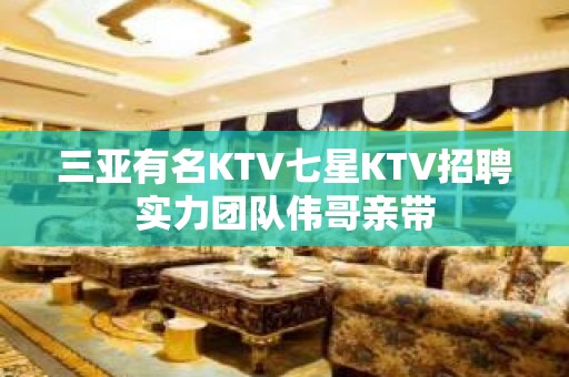 三亚有名KTV七星KTV招聘实力团队伟哥亲带