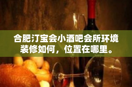 合肥汀宝会小酒吧会所环境装修如何，位置在哪里。