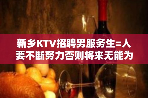 新乡KTV招聘男服务生=人要不断努力否则将来无能为力