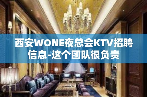 西安WONE夜总会KTV招聘信息-这个团队很负责