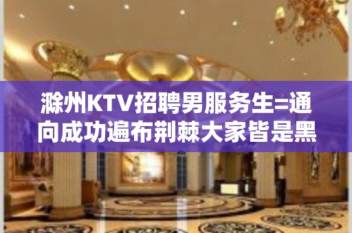 滁州KTV招聘男服务生=通向成功遍布荆棘大家皆是黑马