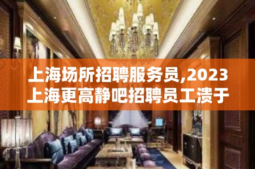 上海场所招聘服务员,2023上海更高静吧招聘员工溃于蚁穴