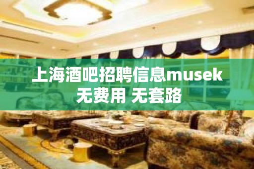 上海酒吧招聘信息musek 无费用 无套路