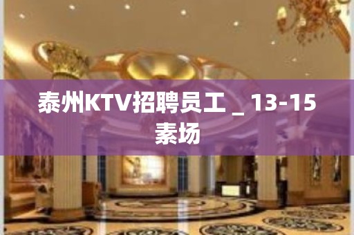 泰州KTV招聘员工＿13-15素场