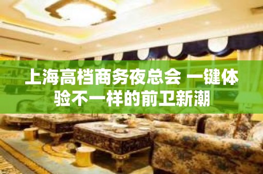 上海高档商务夜总会 一键体验不一样的前卫新潮