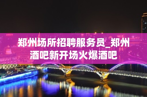 郑州场所招聘服务员_郑州酒吧新开场火爆酒吧