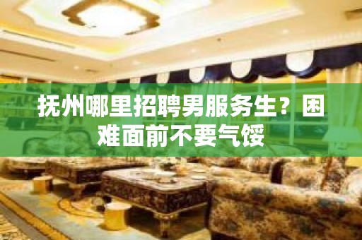 抚州哪里招聘男服务生？困难面前不要气馁