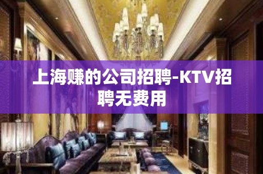 上海赚的公司招聘-KTV招聘无费用