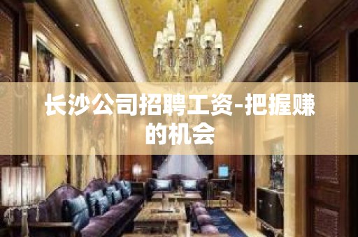 长沙公司招聘工资-把握赚的机会