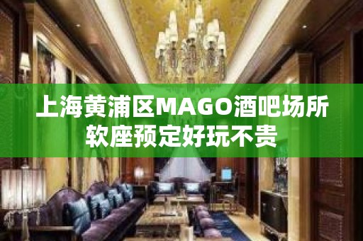 上海黄浦区MAGO酒吧场所软座预定好玩不贵