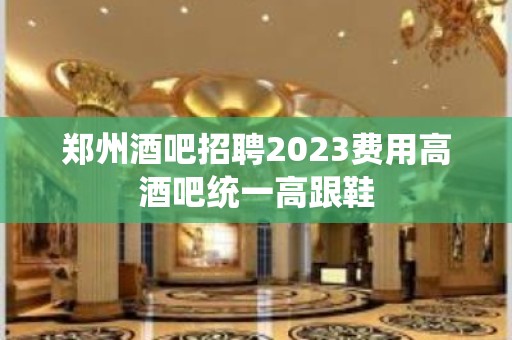 郑州酒吧招聘2023费用高酒吧统一高跟鞋