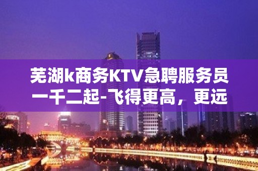 芜湖k商务KTV急聘服务员一千二起-飞得更高，更远