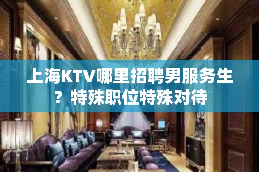 上海KTV哪里招聘男服务生？特殊职位特殊对待