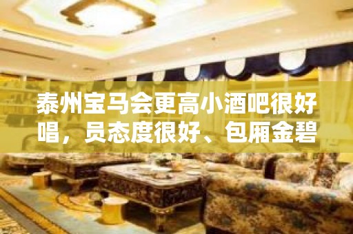 泰州宝马会更高小酒吧很好唱，员态度很好、包厢金碧辉煌