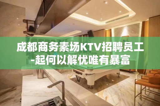 成都商务素场KTV招聘员工-起何以解忧唯有暴富