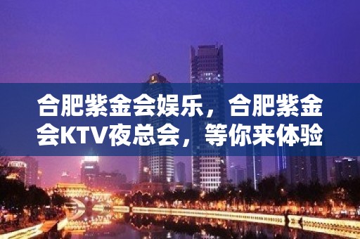 合肥紫金会娱乐，合肥紫金会KTV夜总会，等你来体验