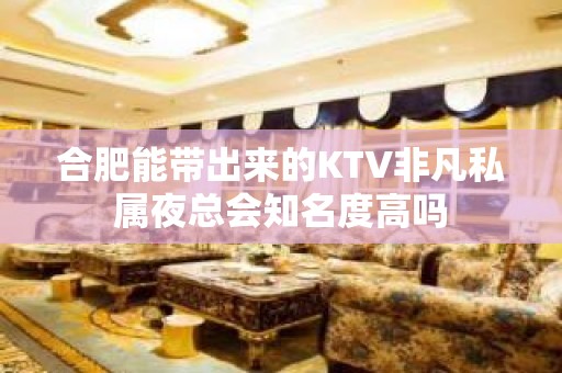 合肥能带出来的KTV非凡私属夜总会知名度高吗