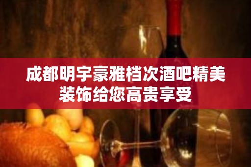 成都明宇豪雅档次酒吧精美装饰给您高贵享受