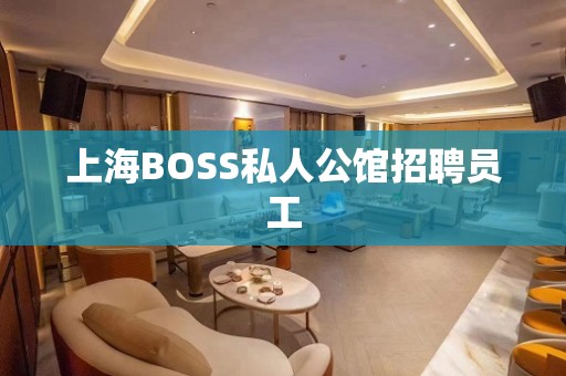 上海BOSS私人公馆招聘员工