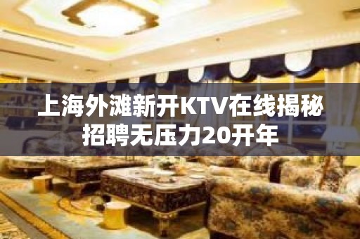 上海外滩新开KTV在线揭秘招聘无压力20开年