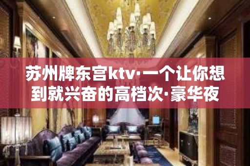 苏州牌东宫ktv·一个让你想到就兴奋的高档次·豪华夜总会