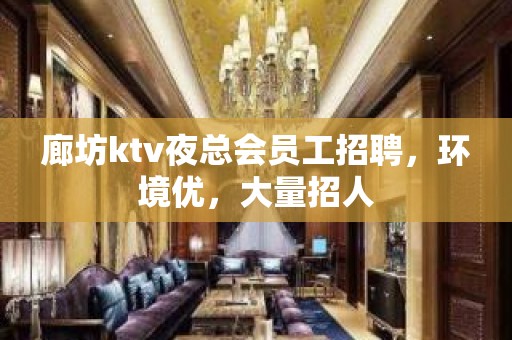 廊坊ktv夜总会员工招聘，环境优，大量招人