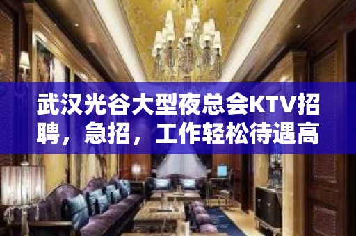 武汉光谷大型夜总会KTV招聘，急招，工作轻松待遇高