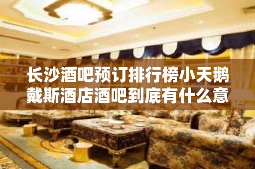 长沙酒吧预订排行榜小天鹅戴斯酒店酒吧到底有什么意思