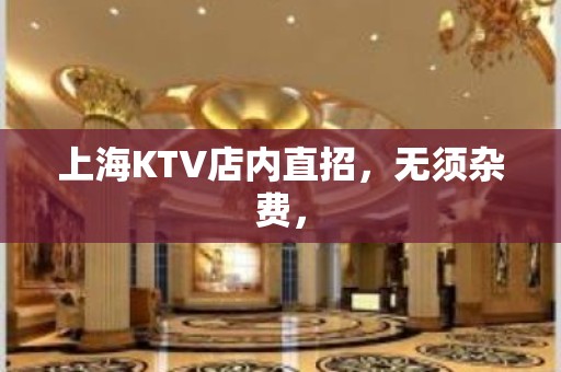 上海KTV店内直招，无须杂费，